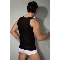 Мужская майка черная из натурального хлопка Doreanse 2005