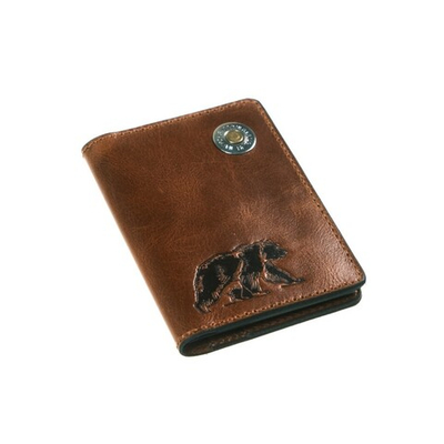 Обложка для автомобильных документов (Коричневый, Медведь)