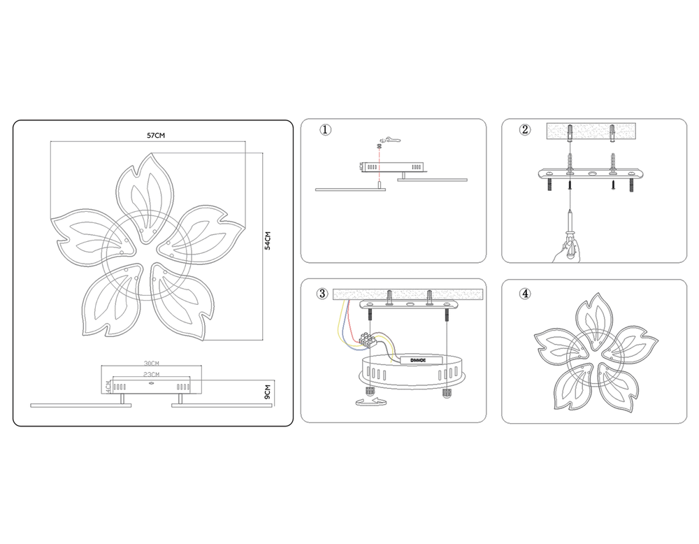 Ambrella Потолочный светодиодный светильник с пультом Original FA543