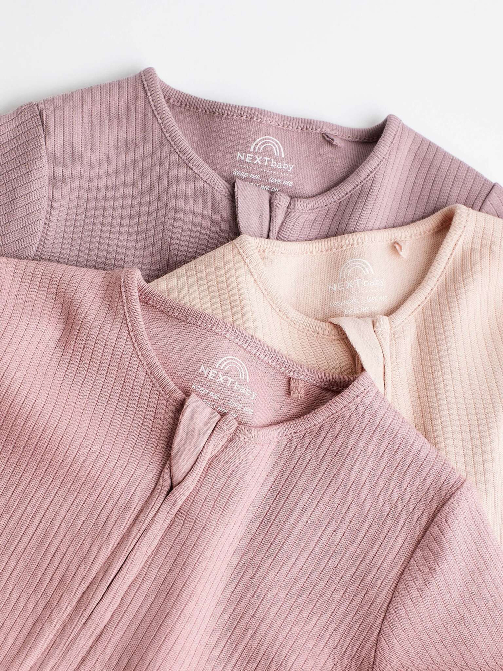 Комбинезон / Cлип для малышей Next D69-190, 3 шт., Бежевый, Розовый