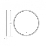 Зеркало Cezares CZR-SPC-ECO-800-LED-TCH