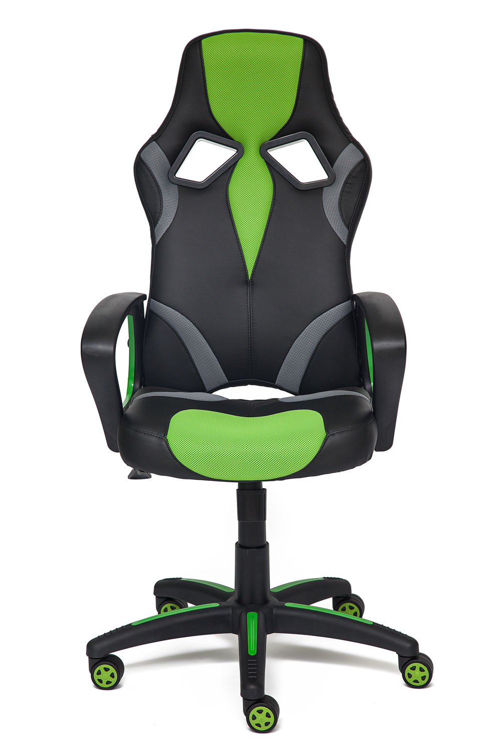Runner Кресло офисное (черный/зеленый кожзам/ткань)