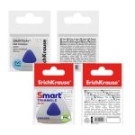 Ластик ERICH KRAUSE "SmartWay Mini Triangle", 37х35х9 мм, белый, треугольный, пластиковый держатель