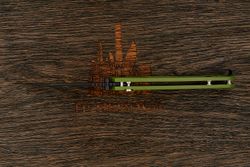 Нож складной CJRB Pyrite Light, клинок 85мм, сталь AR-RPM9, рукоять термопластик FRN оливковый