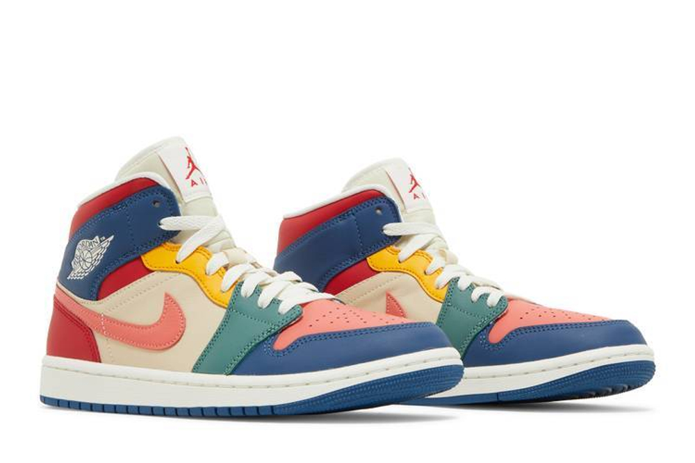 Кроссовки Jordan Air Jordan 1 Mid Se "Multi-Color" (Женская размерная сетка)