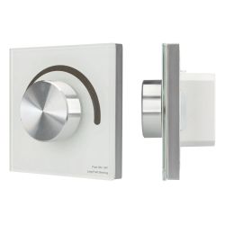 Панель SMART-P98-DIM-G-IN White (230V, 1.5A, 0/1-10V, Rotary, 2.4G) (Arlight, Стекло) 028432