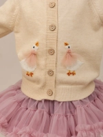 Кофта вязаная на пуговицах с вышивкой