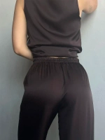 Брюки атласные