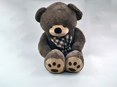 Медведь с бантом и вышитыми лапами 180см. 72x104x94см. (Hand)