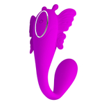 Лиловый вибратор-бабочка для пар с пультом ДУ Pretty Love Partner Vibrator Chimera BI-014824W