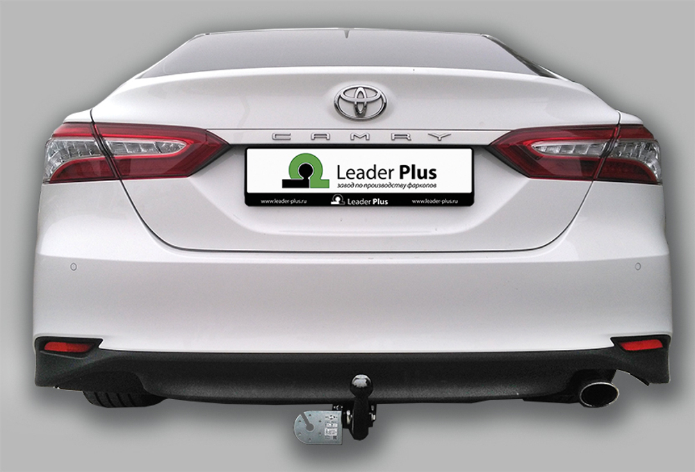 Фаркоп Лидер-Плюс для TOYOTA CAMRY VIII (седан) номер кузова (ХV70) 2017- с электрикой (Smart) и сертифкатом в комплекте арт.(T124-A)
