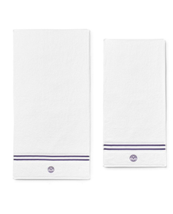 Теннисное полотенце Wimbledon Baseline Towel Set - white/purple