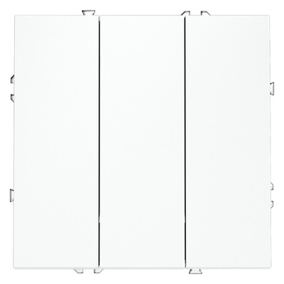 Выключатель встраиваемый VOLTUM S70 трехклавишный 10А, (белый матовый)