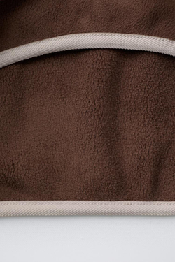 ZARA ТОЛСТОВКА ИЗ ПОЛАРФЛИСА В СТИЛЕ КОЛОР-БЛОК С НАШИВКОЙ, МОРСКОЙ СИНИЙ