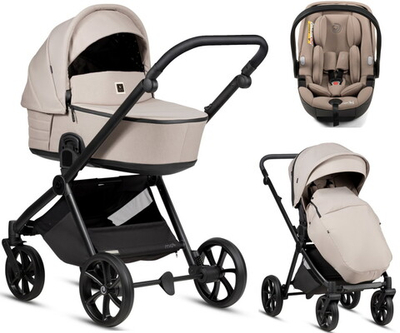 Детская коляска Tutis Mio 3 Plus Essential New 3 в 1 с автокреслом Beno Beige 1622611 Moon Rock