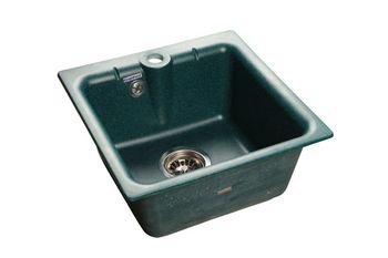 GRANFEST Мойка мрамор PRACTIC  GF-P--420  1-чаш. 420*420мм  зеленый арт.GF-
