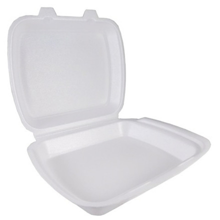 Ланч-бокс БЕЛЫЙ 2-замка (130шт) ОДНОСЕКЦИОННЫЙ