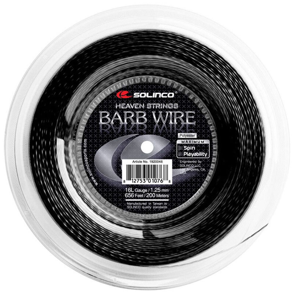 Теннисные струны Solinco Barb Wire (200 m) - black