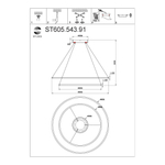 ST605.543.91 Светильник подвесной ST-Luce Белый/Белый LED 1*91W 4000K