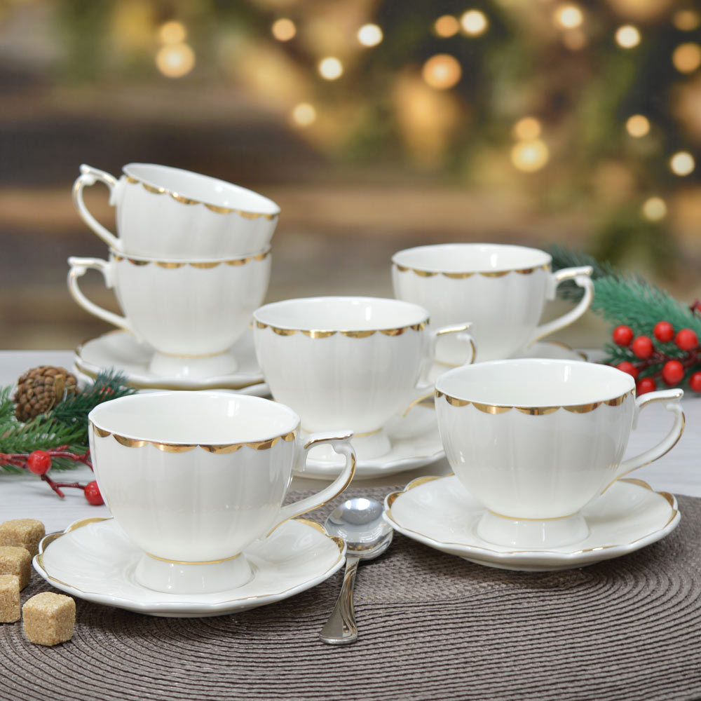 Чайный набор 12 предметов 250мл "Пломбир" (100397)