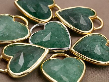 Подвеска "Сердце" 23,5мм, из авантюрина