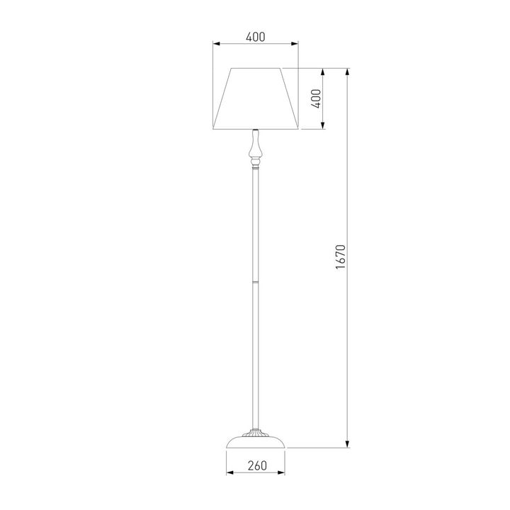 Торшер Eurosvet Berlin 01088/1 белый с золотом