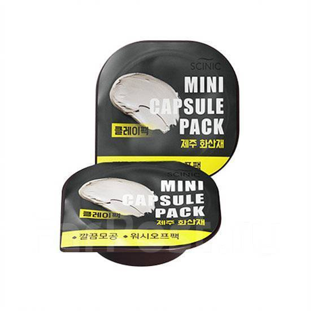 Scinic mini capsule pack clay jeju volcanic – Капсульная очищающая маска с вулканическим пеплом