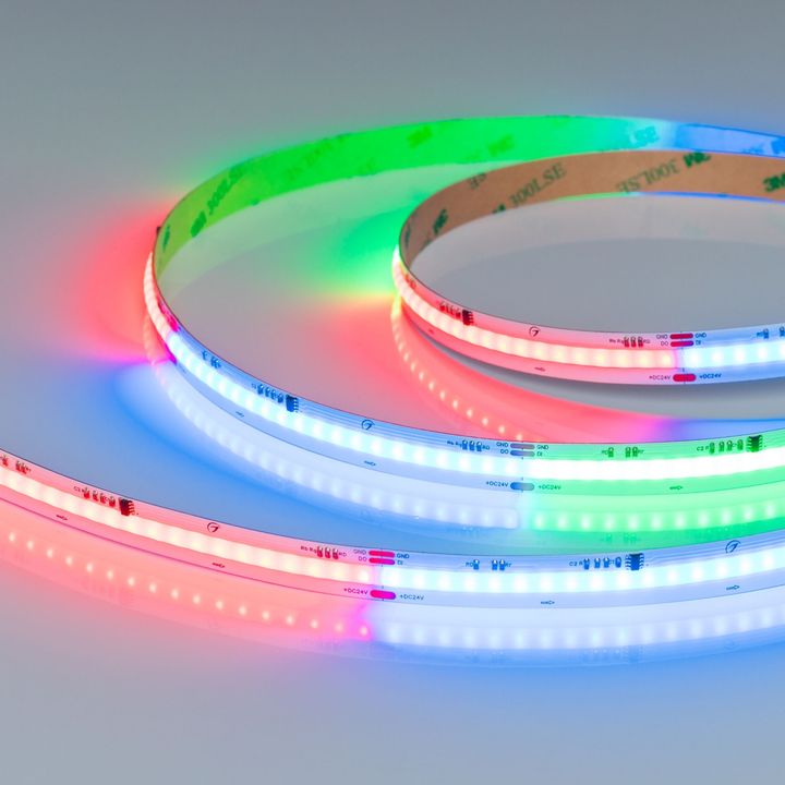 Светодиодная лента SPI-COB-X630-12mm 24V RGB-PX63 (11 W/m, IP20, 5m) Arlight 043886