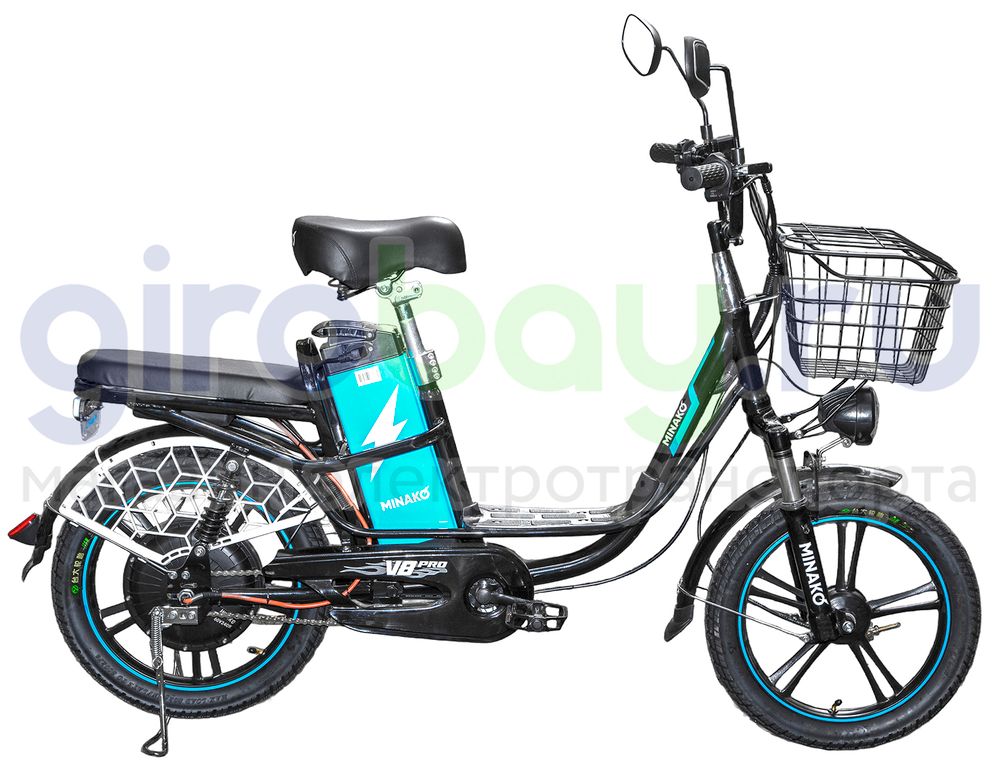 Электровелосипед Minako V8 PRO 3.0 BLACK (60V/12Ah) гидравлика фото 3 фото №5