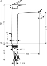 Смеситель для раковины Hansgrohe Talis E 71716990