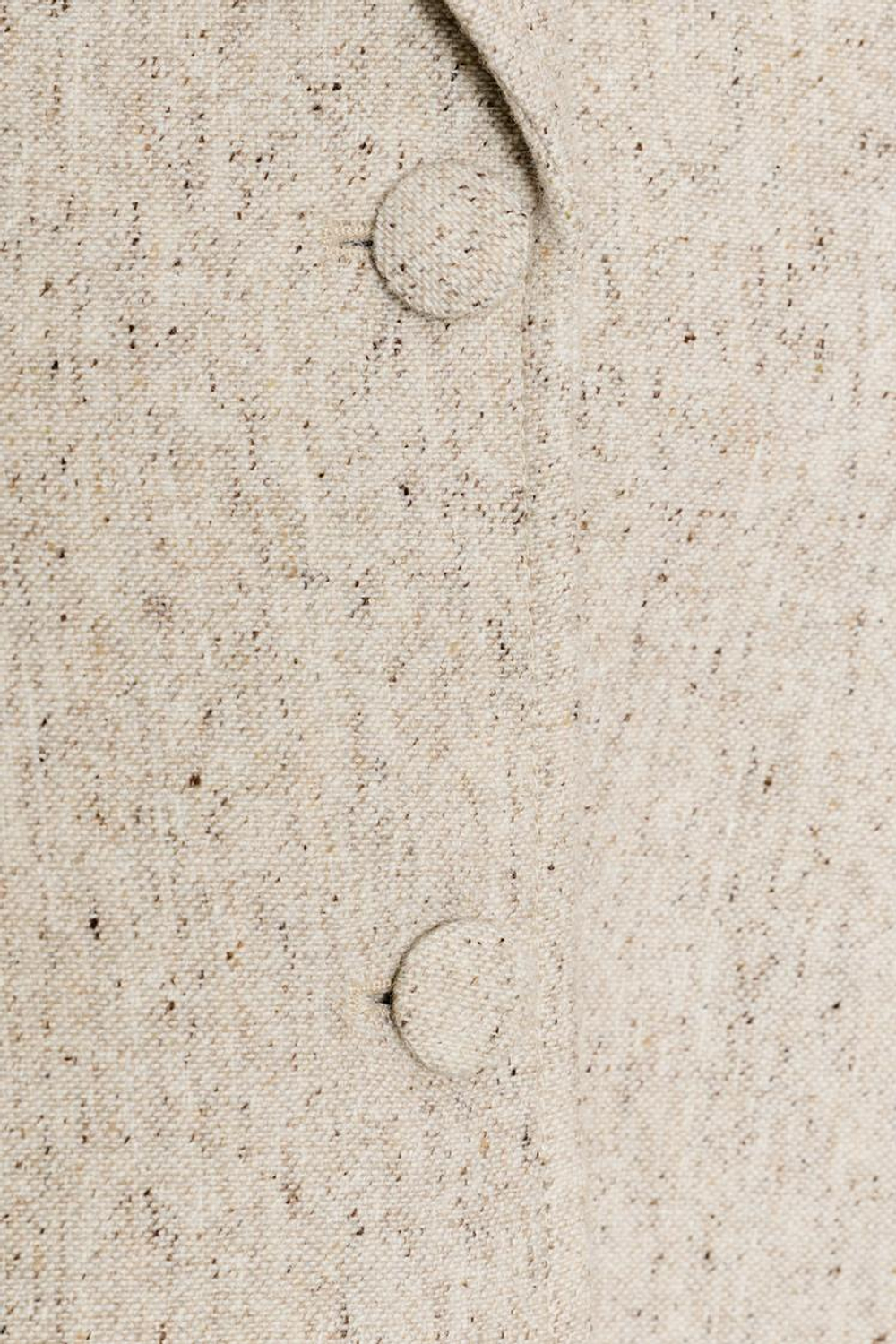 ZARA БЛЕЙЗЕР ИЗ СМЕСОВОЙ ШЕРСТИ С БАСКОЙ — ZW COLLECTION, БЕЖЕВЫЙ