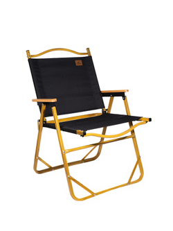 Стул складной Naturehike MW02, черный, светлое дерево (NH19Y002-D)