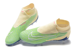 Бутсы Nike Phantom GX Elite FG (Бежевый+зеленый)