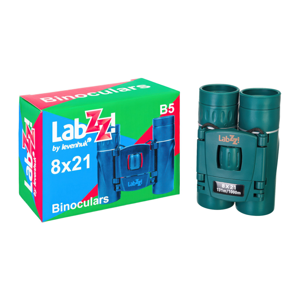 Бинокль Levenhuk LabZZ B5— упаковка и бинокль