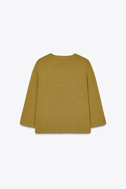 ZARA КАРДИГАН С ЗОЛОТИСТЫМИ ПУГОВИЦАМИ, ФИСТАШКОВЫЙ