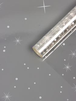 Пленка прозрачная с рисунком "Звездочка" Белый 70см 200гр 10894754