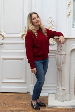 Джемпер Л.Т., 100% шерсть ягнёнка, цвет бордо.