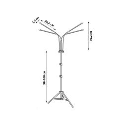 ULT-P32-36W-SPLE-TM-40 IP40 BLACK QUAD Светильник для растений светодиодный с таймером. на штативе. Спектр для фотосинтеза. TM Uniel