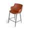 Полубарный стул Sofia, терракотовая экокожа Soft-Touch