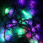 Электрогирлянда LED цветная с насадкой Кубики, длина насадки 1,5см, 28 ламп, 5м, 1 р.м.