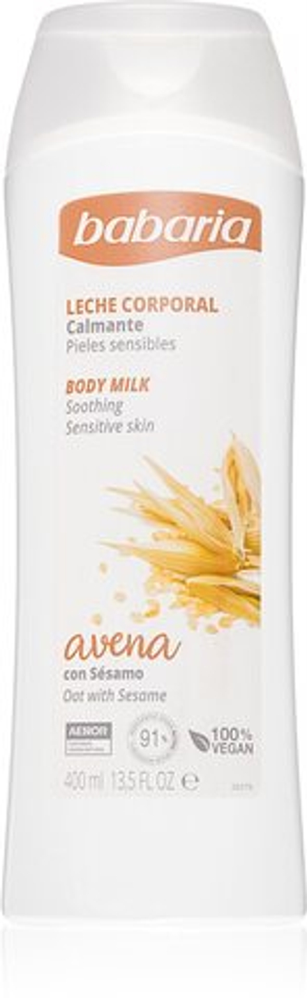 Babaria Avena - успокаивающее молочко для тела для чувствительной кожи /  400   / GTIN 8410412130134