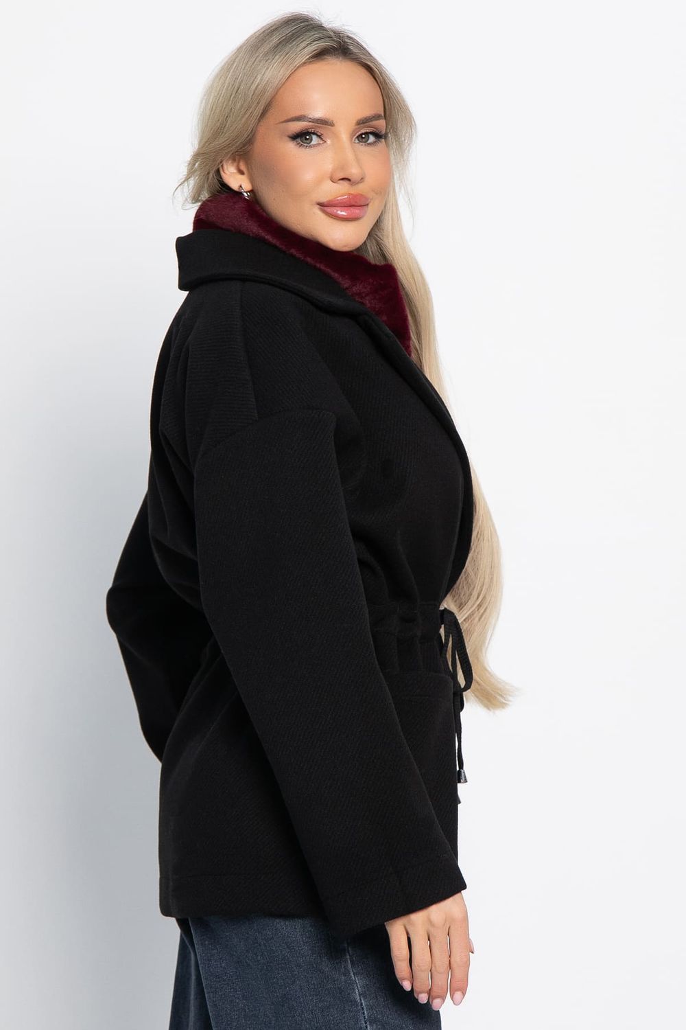 Пальто-пиджак (черный) Б15084-7М LT Collection