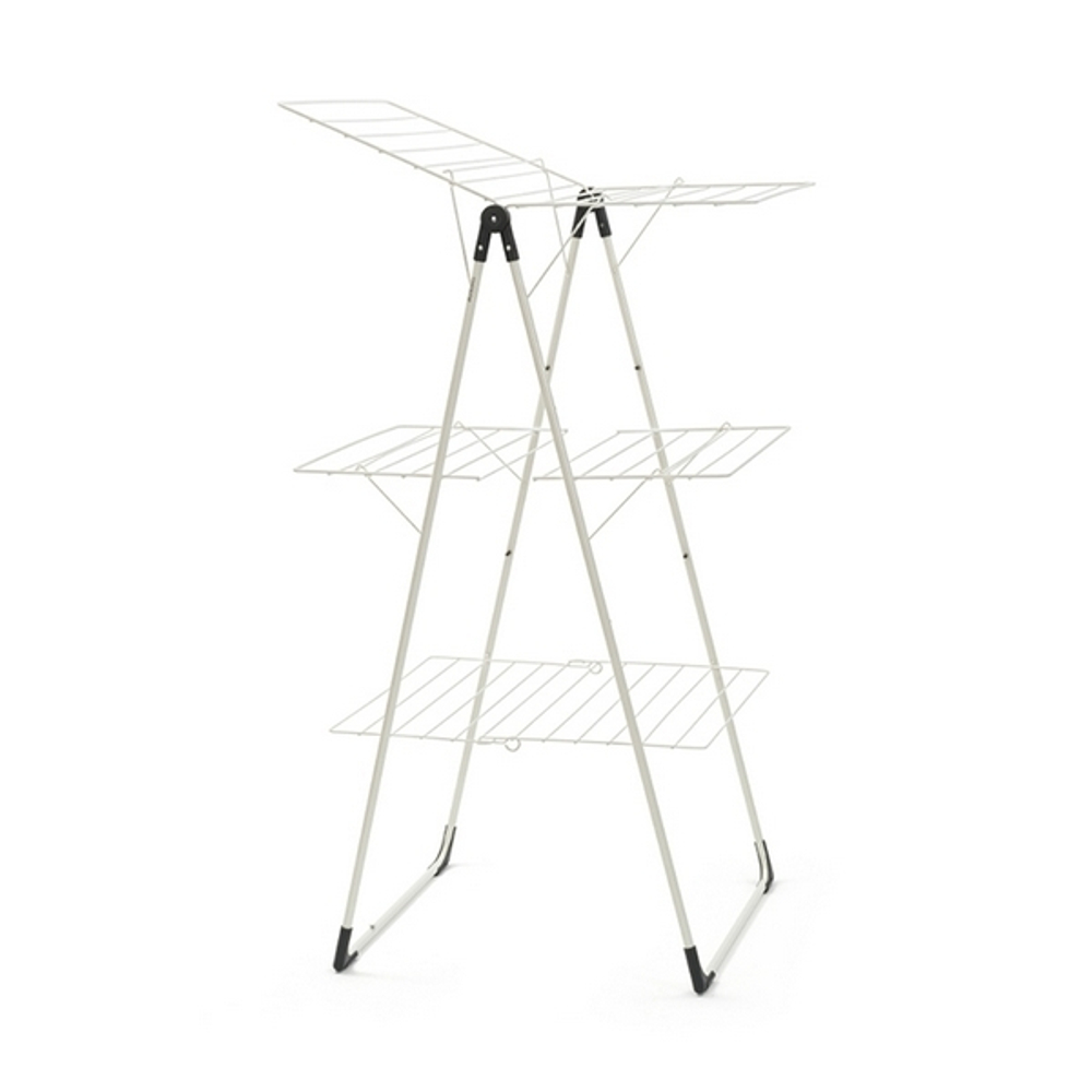 Сушилка трехъярусная Brabantia напольная слоновая кость вид сбоку