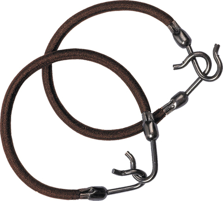 Резинки для волос DEWAL с крючком (уп.2шт) коричневая