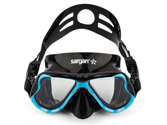 Маска Sargan Сонора черный/голубой