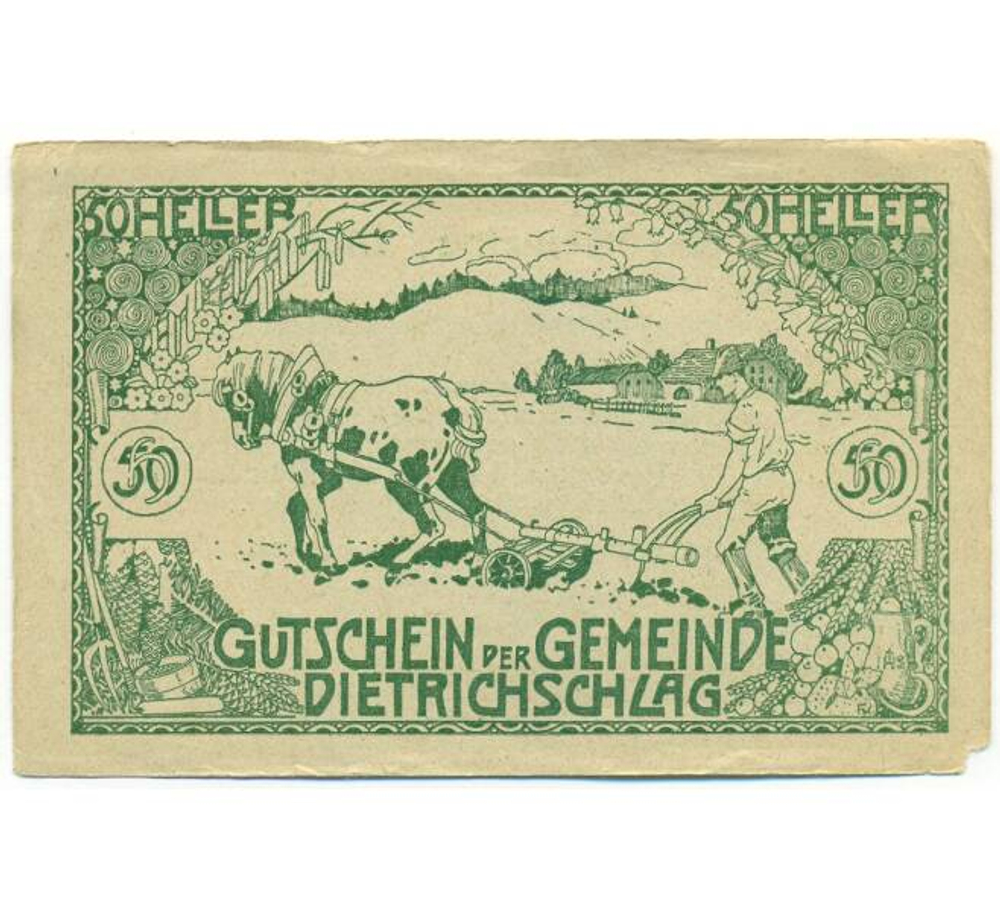 Австрия 50 геллеров 1920 Дитрихшлаг aUNC
