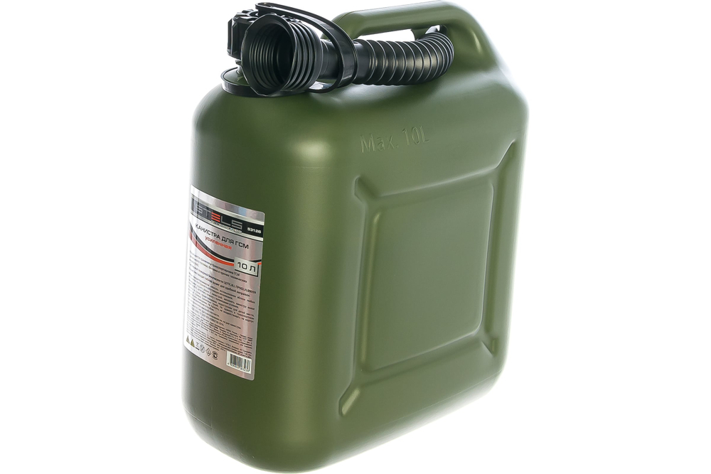 Канистра для ГСМ Stels 10 л пластиковая, усиленная