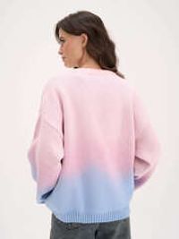 Джемпер оверсайз из смесовой шерсти "Розовый лед" женский