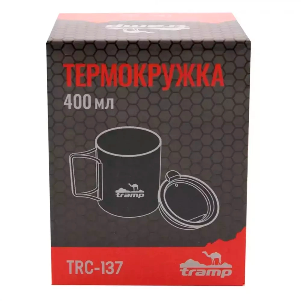 Кружка Tramp TRC-137 изотермическая со складными ручками и поилкой 400 мл, Olive