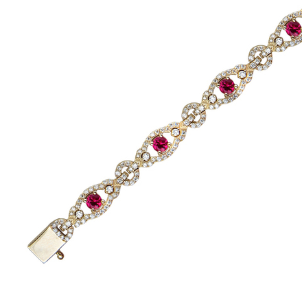 Браслет с бриллиантами  из желтого золота JA-B-631520-1